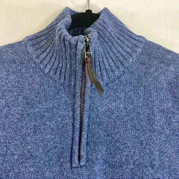 RODD GUNN Sweater Mens Sz M 1/4 Zip Knit Blue Pullover Australian Cotton Luxury - Picture 3 of 12